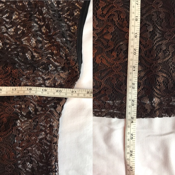NWT Ann Taylor Bronze Lace & Black Cami, S.Petite - Picture 7 of 8